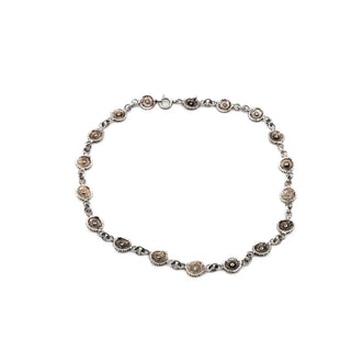 Vintage 9-Inch Sterling Silver Sunflower Bracelet or Anklet