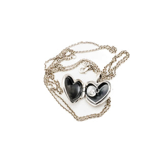 Pandora Love Locket Silver Dangling CZ Heart Pendant Necklace 390355CZ-90