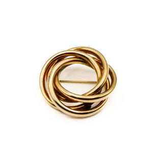 Vintage 12K Yellow Gold Filled Infinity Brooch