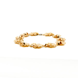 Vintage Rose Gold Plated Floral Choker Necklace Size 14 Inches