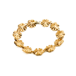 Vintage Rose Gold Plated Floral Choker Necklace Size 14 Inches