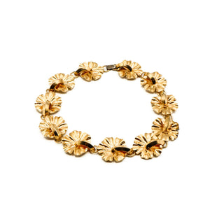 Vintage Rose Gold Plated Floral Choker Necklace Size 14 Inches