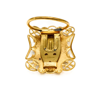 Vintage German Gold Tone Scarf Clip