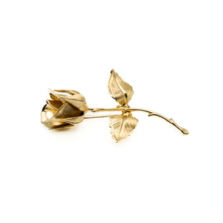 Vintage 1960's GIOVANNI Gold Plated Rose Brooch Pin