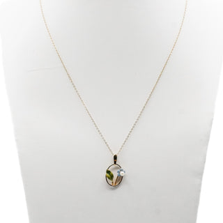 Vintage Krementz 14K Gold Filled Forget-Me-Not Necklace With Pearl And Enamel
