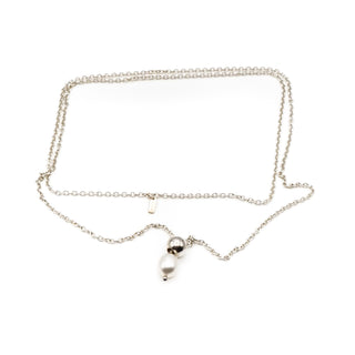 CHAMILIA Sterling Silver Drop Chain Freshwater Pearl Necklace 28 Inches
