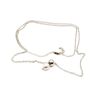 CHAMILIA Sterling Silver Drop Chain Freshwater Pearl Necklace 28 Inches