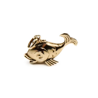 Vintage 8K Yellow Gold Fish Pendant