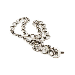 LINKS Of LONDON Signature Sterling Silver T-Bar Charm Necklace 17 Inches