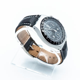 Swatch Irony Chrono High Tail Watch YCS1000 Leather Band
