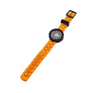 FLIK FLAK Solo Orancio Black & Orange Kids Watch ZFCS021 With Rotating Bezel