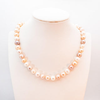 Vintage 18.5-Inch Cultured 11mm Freshwater Pearl Necklace With 925 Clasp