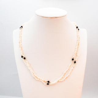 Vintage 20.5-Inch Cultured White Mini Baroque 5mm Pearl Necklace With GP Clasp