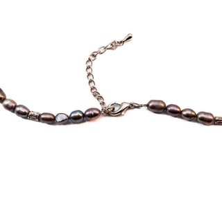 Vintage 16 to 18-Inch Black Cultured Baroque Pearl Necklace