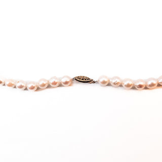 Vintage 23.5-Inch Cultured Freshwater Pink 8mm Pearl Necklace