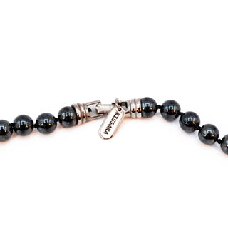Vintage 18-Inch Kissaka Simulated Black Glass Pearl Necklace