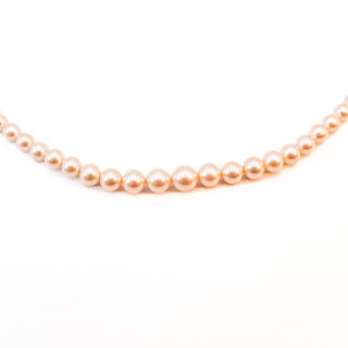 Vintage 17.5-Inch Marvella Simulated Graduating White Pearl Necklace