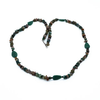 Vintage 33-Inch Jade Multi-Gemstone Necklace 925 Clasp