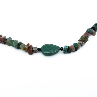 Vintage 33-Inch Jade Multi-Gemstone Necklace 925 Clasp