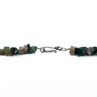 Vintage 33-Inch Jade Multi-Gemstone Necklace 925 Clasp