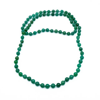 Vintage 36-Inch Jadeite Jade 8mm Beaded Necklace