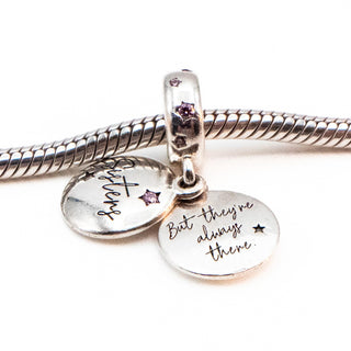 PANDORA Sister's Love Sterling Silver Dangle Charm