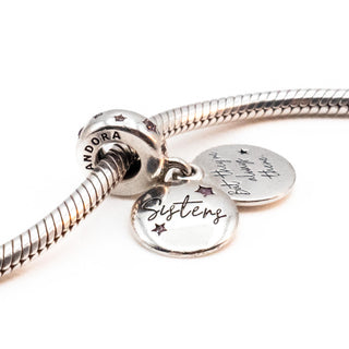 PANDORA Sister's Love Sterling Silver Dangle Charm
