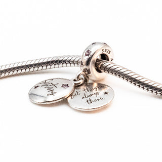 PANDORA Sister's Love Sterling Silver Dangle Charm