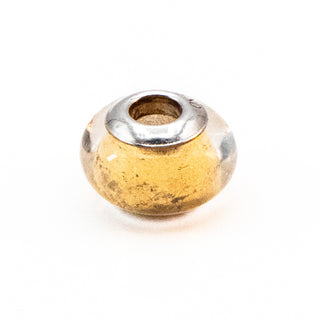 Michael Anthony Jewelers Italy Yellow Murano Glass Bead Sterling Silver Charm