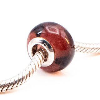 Chrysalis Purple Murano Glass Bead Sterling Silver Charm
