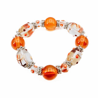 Fall Color Beaded Stretch Bracelet - 7 Inches