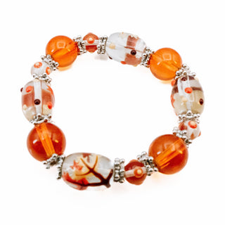 Fall Color Beaded Stretch Bracelet - 7 Inches