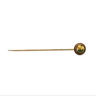 Unique Vintage Gold Plated Simulated Stone Stick Pin