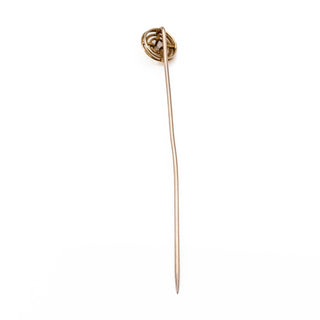 Vintage 14K Yellow Gold Old European Cut Diamond Stick Pin