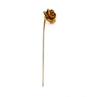 Vintage Gold Plated Rose Stick Pin