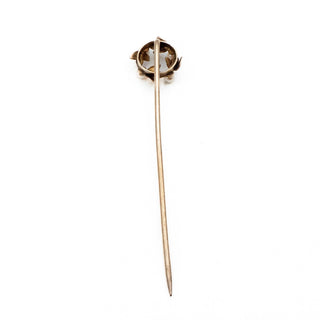 Vintage 12K Yellow Gold Seed Pearl Wreath Stick Pin