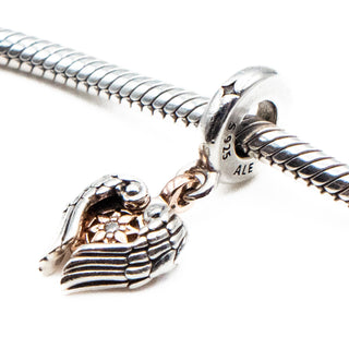 PANDORA Rare Rose Celestial Compass Angel Wings Dangle