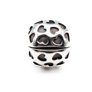 PANDORA Retired Showered With Love Sterling Silver Clip Charm With Hearts