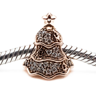 PANDORA Rose Rare Retired Twinkling Christmas Tree Charm