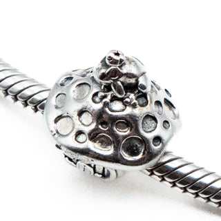 PANDORA RARE Retired Mushroom And Frog Fairytale Nature Sterling Silver Charm