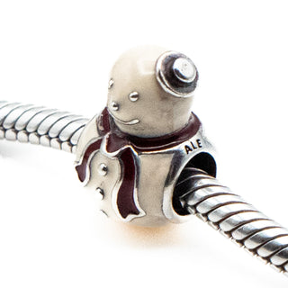 PANDORA Retired Happy Snowman Sterling Silver Winter Christmas Charm