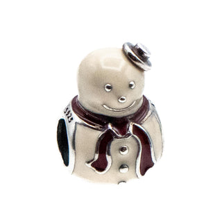 PANDORA Retired Happy Snowman Sterling Silver Winter Christmas Charm