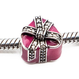PANDORA Retired Gift of Love Heart Sterling Silver Charm