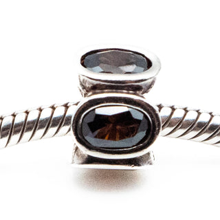 PANDORA Retired Brown Oval Lights Sterling Silver Charm