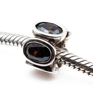 PANDORA Retired Brown Oval Lights Sterling Silver Charm