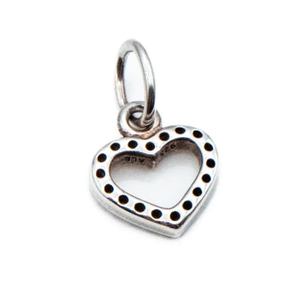 PANDORA Retired Heart Pendant Sterling Silver Dangle Charm