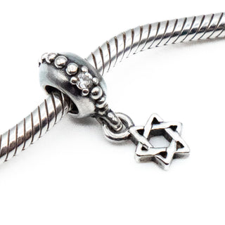 PANDORA Retired Star of David Sterling Silver Religious Dangle Charm