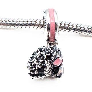 PANDORA Retired Everlasting Pink Bouquet Celebration Dangle Charm