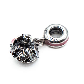 PANDORA Retired Everlasting Pink Bouquet Celebration Dangle Charm