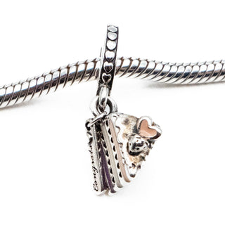 PANDORA Retired Celebration Cake Sterling Silver Dangle Charm